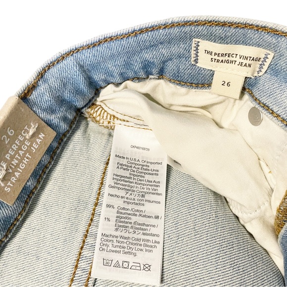 NWT Madewell The Perfect Vintage Straight Leg Distressed Jeans - Picture 7 of 8